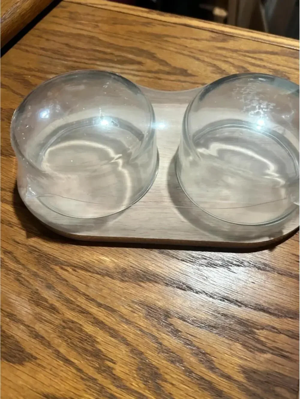 Cheese Board Tray Glass Butter Dome Cloche Lid 8.5
